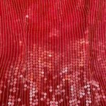 Vintage Red Sequin Beaded Cap Sleeve Mini Shift Dress Holiday Christmas Small Photo 13