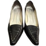 BCBGMAXAZRIA Vintage BCBG Maxazria Leather Pumps Sz 8.5B Black Made in Italy pointed Toe Chic Photo 1