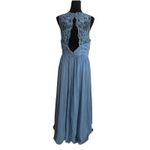 Azazie Chic Collin Bridesmaid Dress Plus Size Size C Waist 22 Steel Blue Photo 1