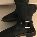 Uggs women black suede biker Cedric boots US 5.5 Photo 10