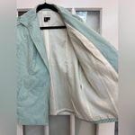 MAUS & HOFFMAN Mint Green Seersucker Striped Blazer Jacket Size 8 Medium NWT Photo 3