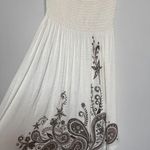 Vintage Y2K strapless Soft Grunge Cream Sun Dress Photo 0