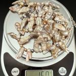 Genuine Freshwater Blister Pearl Freeform Top Drilled 36” Long Necklace 160g. Photo 6