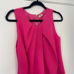 L'Agence  Pink Draped Front 100% Silk Mini Sleeveless Dress Women's Size 4 Photo 3