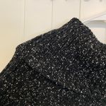 Jones New York EUC  Sport women’s black speckled thick knit button poncho sweater Photo 3