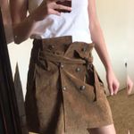 Bohme  Warm Brown Mid Thigh Skirt Photo 1