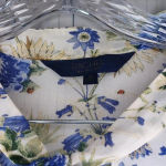 Rachel Rachel Roy sheer long sleeve Floral top Blue Size 12 Photo 2