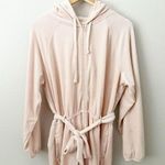 Anthropologie SATURDAY SUNDAY x | Pink Cozy Velvet Hooded Jumpsuit | Medium Photo 1