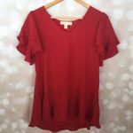Michael Kors  Crimson Red Blouse Photo 3