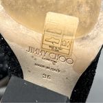 Jimmy Choo Mele Glitter 85 Chelsea Stretch Knit Block Heel Ankle Boots Black 36 Photo 12