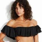 Seafolly NWT  Cold Shoulder Bandeau in Black Photo 0