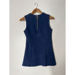 Derek Lam 10 Crosby Fleece Peplum Style Tank Top Womens Sz 0 Career Professional Blue Photo 3