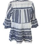 NEW Francescas Mi Ami Swimsuit Coverup Mini Dress Navy Blue, White V Photo 5