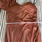 Venti6 Metallic Copper Long‎ Sleeve Dress Medium One Shoulder Asymmetrical Party Brown Photo 8