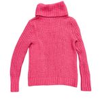 Banana Republic  Chunky Cable Knit Turtleneck Sweater Pink Italian Alpaca Yarn S Photo 3