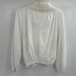 ZARA  Womens Top White blogger Turtle Neck Elastic Hem 3/4 Sleeves size xs-small Photo 6