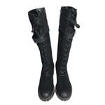 Vintage Foundry Co womens Naomi Tall Boots size 8 New Black Suede Lace Up Photo 1