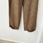 Gerard Darel  Ankle Tan Brown Woven Cuff Zip Clasp Closure Trouser Pants 36 Photo 2