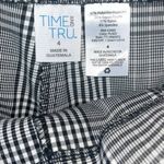 Time & Tru Pixie Flat Front Pants Women’s Size 4 Black and White Career Work Photo 2