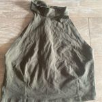 Foreign Exchange Green Halter Daisy Back Crop Tank Top S Photo 0