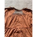Free People  Bronze Orange Size‎ XSmall 3/4 Sleeve Peasant Dress Tunic Photo 4