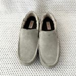 OluKai Women NOHEA Pale Grey Suede Leather Shearling Lined Slippers Shoes 6 Gray Photo 3