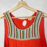 Ella Moss Orange Embroidered Scoop Neck Y2K Tank Top L Photo 27