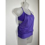 Lululemon  No Limits Tank Top Size 4 Purple Built In Bra Layered Photo 1