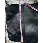 Halston Black Leather Tote Bag Photo 5