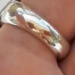 Sterling Silver Wide Band Ring High Polish Unique Design Size 9 Photo 7