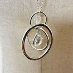 Loft Outlet silver tone circle pendant necklace Photo 5