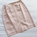 Ann Taylor NWT  100% Silk Pink Pencil Skirt USA Vtg 90s Size 2P Photo 1