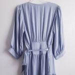 Mustard Seed Blue Midi Wrap Dress Photo 4