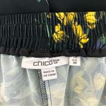 Chico's Floral Wide Leg Soft Pull On Pants Size 1 US 8 Medium Photo 6