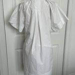 Madewell V-Neck Mini Shirtdress Kuma Dress Pleated Short Sleeve WhiteSize XS Photo 7