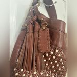 Isabella Fiore Brown and Cream Woven Hobo Bag Photo 1