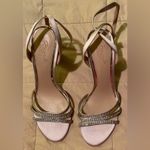 Badgley Mischka  Jewel Sparkle Embellished Champagne Satin Sandal 8.5 Photo 1