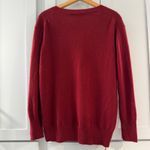 Chico's Black Label‎  V-Neck Cashmere Sweater Womens Small Brick Red Quiet Luxury Photo 1