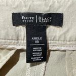 White House | Black Market WHBM SZ 8R Ankle Pants Stretch Pockets Zip-Fly Flat Front Mid-Rise Beige Photo 6