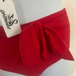 Sporlike High Waisted Ruffle Tie Red Adjustable Two Photo 7
