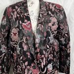 Jessica McClintock Jessica McClintock Black Floral Brocade Blazer Jacket Size 8 Photo 6