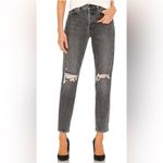 ANINE BING  High Rise Ripped Gray Jeans Photo 9