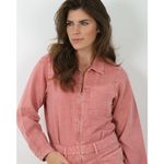 Ba&sh  Women's Pink Long Sleeve‎ Point Collared Dova Denim Jumpsuit Size XS Photo 2