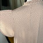 Adrianna Papell  Pink Polka Dot Blouse with Ruffle Neckline Photo 5