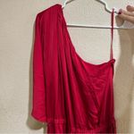 Ramy Brook Jumpsuit Tessa One Shoulder Half Sleeve Red Size Large Photo 3