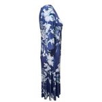 Soft Surroundings Hyannis Blue Floral Faux Wrap Knit Dress Size Petite Small Photo 3