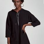 ZARA Hoodie Dress with Zip Black (Size XS) Photo 0