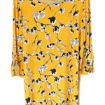 Like New Clara Sun Woo Yellow Floral Tie
Sleeve Tunic Top Size Large Photo 0