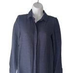 ZARA  Size‎ XS Navy Blue 3/4 Sleeves Button Up Shirt Dress Photo 1