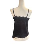 Abercrombie & Fitch Black Silky Eye Lash Lace Cami Adjustable Straps Size S Photo 1